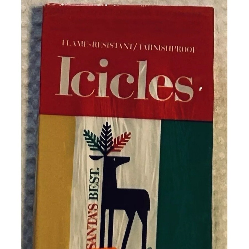 Icicles (Vintage) Christmas Tinsel Silver 3000 Strands 18" Long New - Old Stock